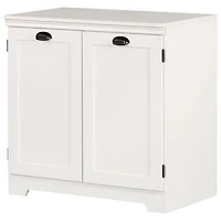 Armoire de rangement moderne à 2 portes Prairie de South Shore - Blanc pur