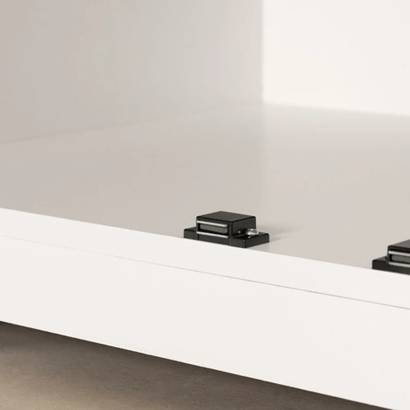 Armoire de rangement moderne à 2 portes Prairie de South Shore - Blanc pur