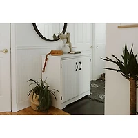 Armoire de rangement contemporaine à 2 portes Farnel de South Shore - Blanc pur