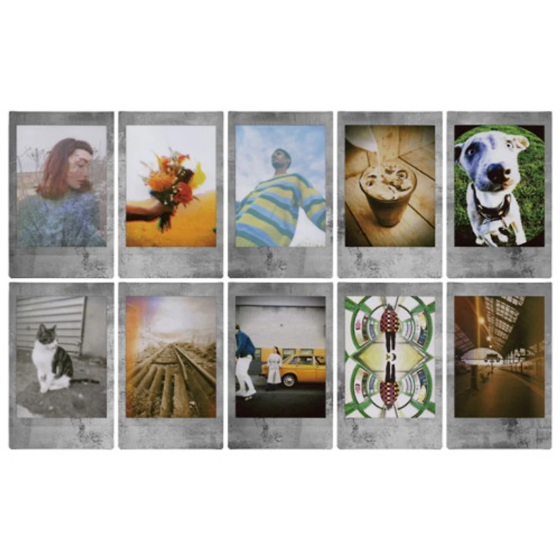 Film instantané Instax Mini de Fujifilm - Gris pierre