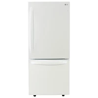 Réfrigérateur avec congélateur inférieur de 22,1 pi³ et 30 po de LG (LRDNS2200W) - Blanc