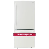 Réfrigérateur avec congélateur inférieur de 22,1 pi³ et 30 po de LG (LRDNS2200W) - Blanc