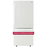 Réfrigérateur avec congélateur inférieur de 22,1 pi³ et 30 po de LG (LRDNS2200W) - Blanc
