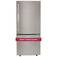 LG 30" 22.1 Cu. Ft. Bottom Freezer Refrigerator (LRDNS2200S) - Stainless Steel