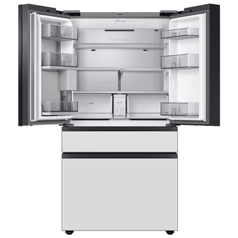 Réfrigérateur à 4 portes de 22,5 pi³ et de 36 po avec distributeur d'eau BESPOKE de Samsung (RF23BB8900AWAC) - Blanc