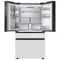 Réfrigérateur à 4 portes de 22,5 pi³ et de 36 po avec distributeur d'eau BESPOKE de Samsung (RF23BB8900AWAC) - Blanc
