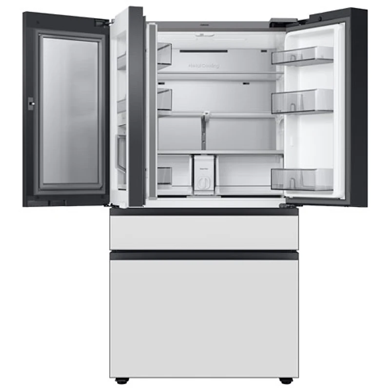 Réfrigérateur à 4 portes de 22,5 pi³ et de 36 po avec distributeur d'eau BESPOKE de Samsung (RF23BB8900AWAC) - Blanc