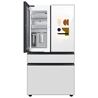 Réfrigérateur à 4 portes de 22,5 pi³ et de 36 po avec distributeur d'eau BESPOKE de Samsung (RF23BB8900AWAC) - Blanc