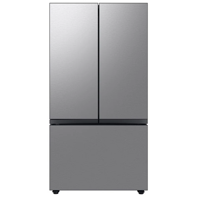 Réfrigérateur à trois portes de 30,1 pi³ et de 36 po avec distributeur d'eau BESPOKE de Samsung (RF30BB6600QLAA) - Acier inoxydable