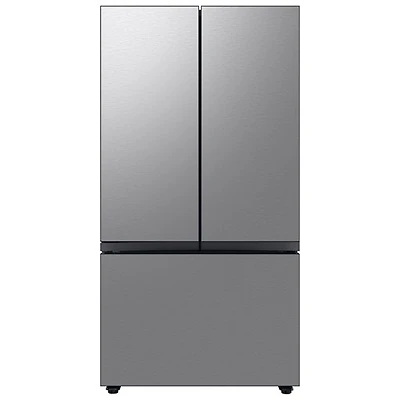 Réfrigérateur à trois portes de 30,1 pi³ et de 36 po avec distributeur d'eau BESPOKE de Samsung (RF30BB6600QLAA) - Acier inoxydable