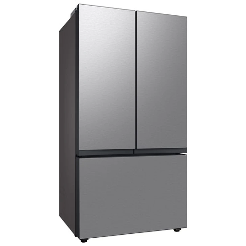 Réfrigérateur à trois portes de 30,1 pi³ et de 36 po BESPOKE de Samsung (RF30BB6200QLAA) - Acier inoxydable