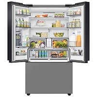 Réfrigérateur à trois portes de 30,1 pi³ et de 36 po BESPOKE de Samsung (RF30BB6200QLAA) - Acier inoxydable