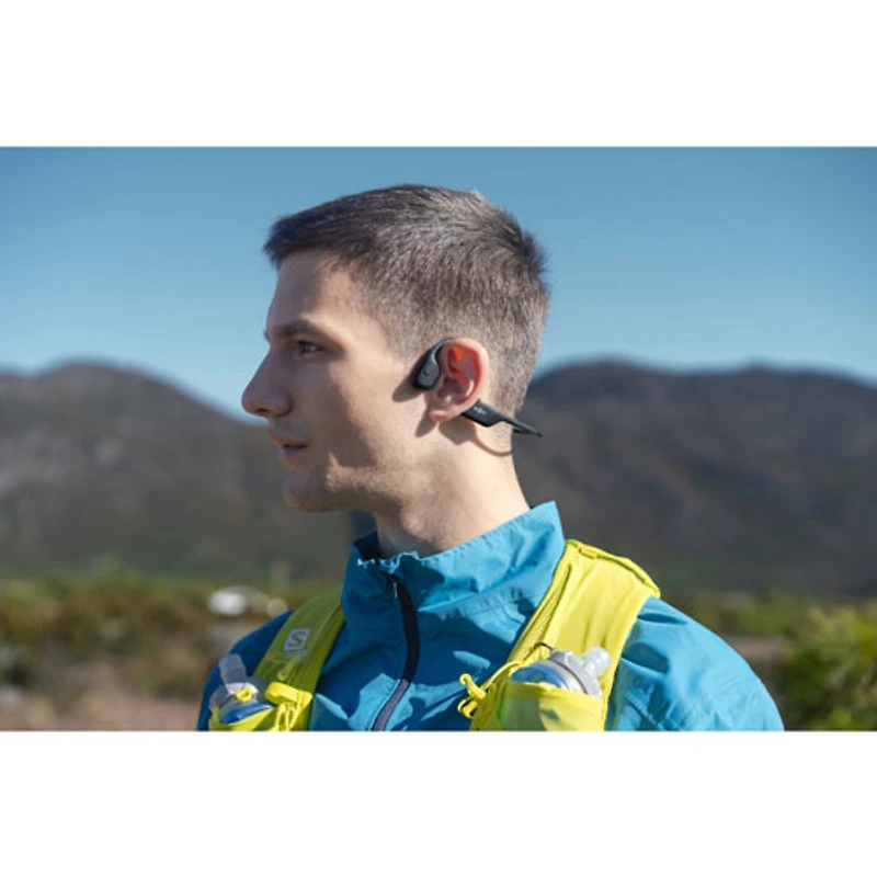 Shokz OpenRun Pro Bone Conduction Open-Ear Bluetooth Headphones - Black