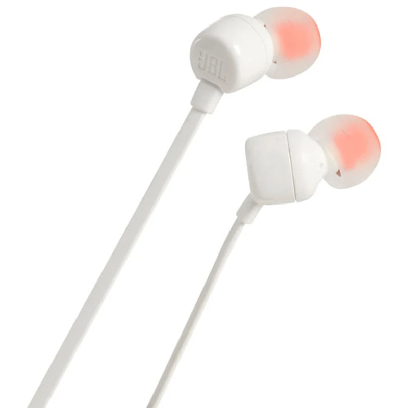 Écouteurs boutons à isolation sonore T110 de JBL - Blanc