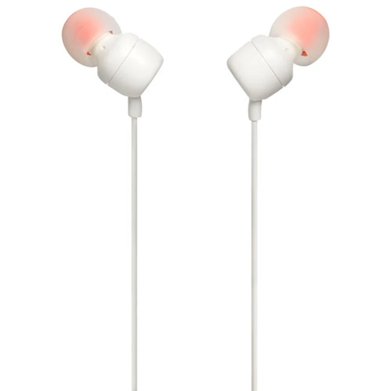 Écouteurs boutons à isolation sonore T110 de JBL - Blanc
