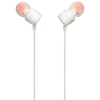 Écouteurs boutons à isolation sonore T110 de JBL - Blanc
