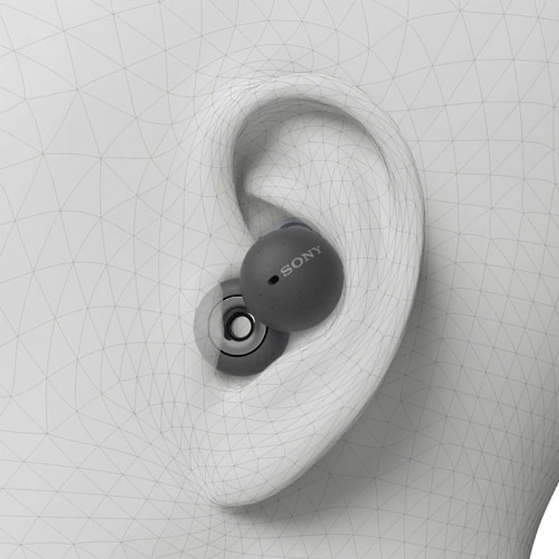 Écouteurs boutons 100 % sans fil à anneaux ouverts LinkBuds de Sony - Gris