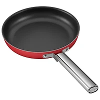 Poêle à frire de 10 po en aluminium de Smeg - Rouge mat