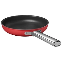 Poêle à frire de 10 po en aluminium de Smeg - Rouge mat