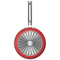 Poêle à frire de 10 po en aluminium de Smeg - Rouge mat