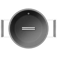 Smeg 9.5" Aluminum Casserole Pan with Glass Lid - Matte Red