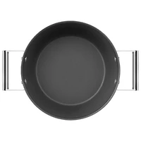 Casserole de 10 po en aluminium avec couvercle en verre de Smeg - Rouge mat