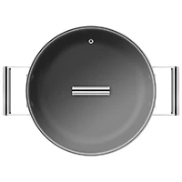 Casserole profonde de 11 po en aluminium de Smeg - Noir mat