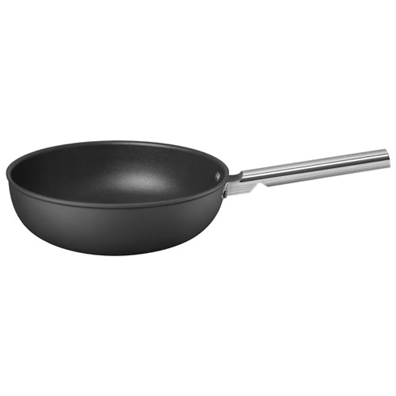 Wok de 12 po en aluminium de Smeg - Noir mat