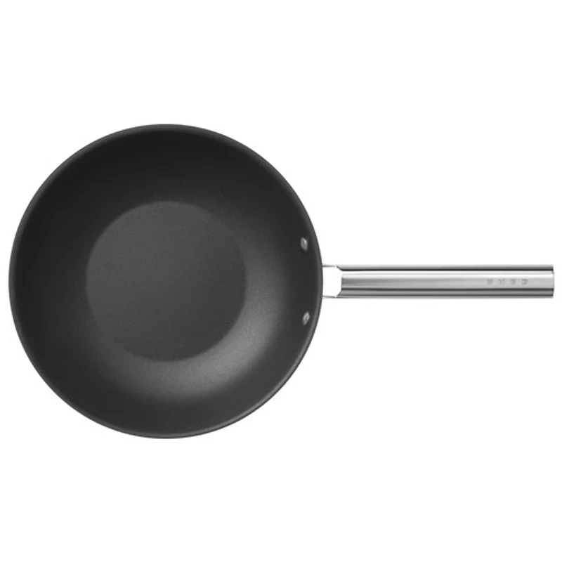 Wok de 12 po en aluminium de Smeg - Noir mat