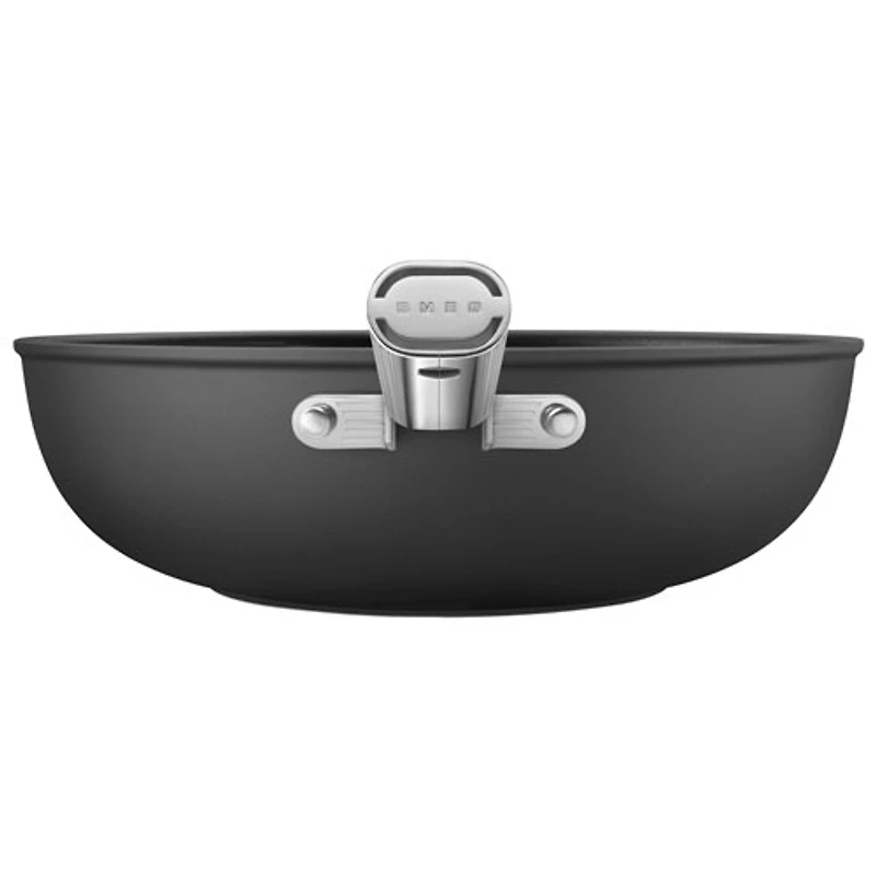 Wok de 12 po en aluminium de Smeg - Noir mat
