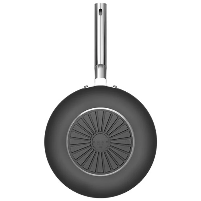 Wok de 12 po en aluminium de Smeg - Noir mat