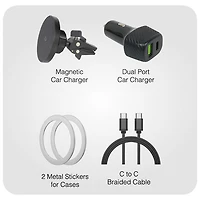 LBT Mag Stream Auto 15W Wireless Car Charger with Mount - Black