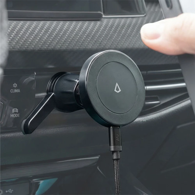 LBT Mag Stream Auto 15W Wireless Car Charger with Mount - Black