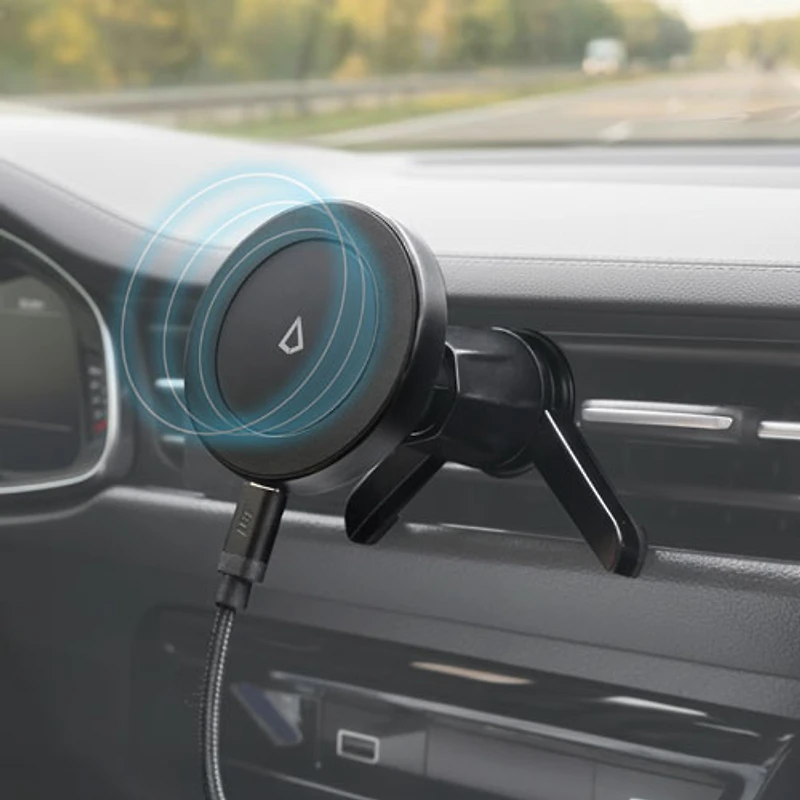 LBT Mag Stream Auto 15W Wireless Car Charger with Mount - Black