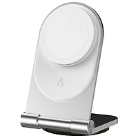 Support de chargement sans fil de 15 W Mag Stream MagSafe de LBT avec chargeur mural PD de 20 W - Argenté