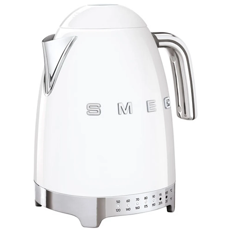Smeg 50's Style Programmable Electric Kettle - 1.7L- White