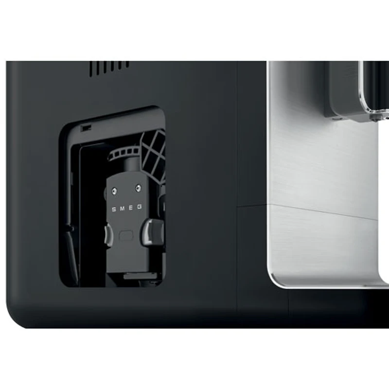 Machine à espresso automatique de Smeg avec mousseur à lait - Noir mat