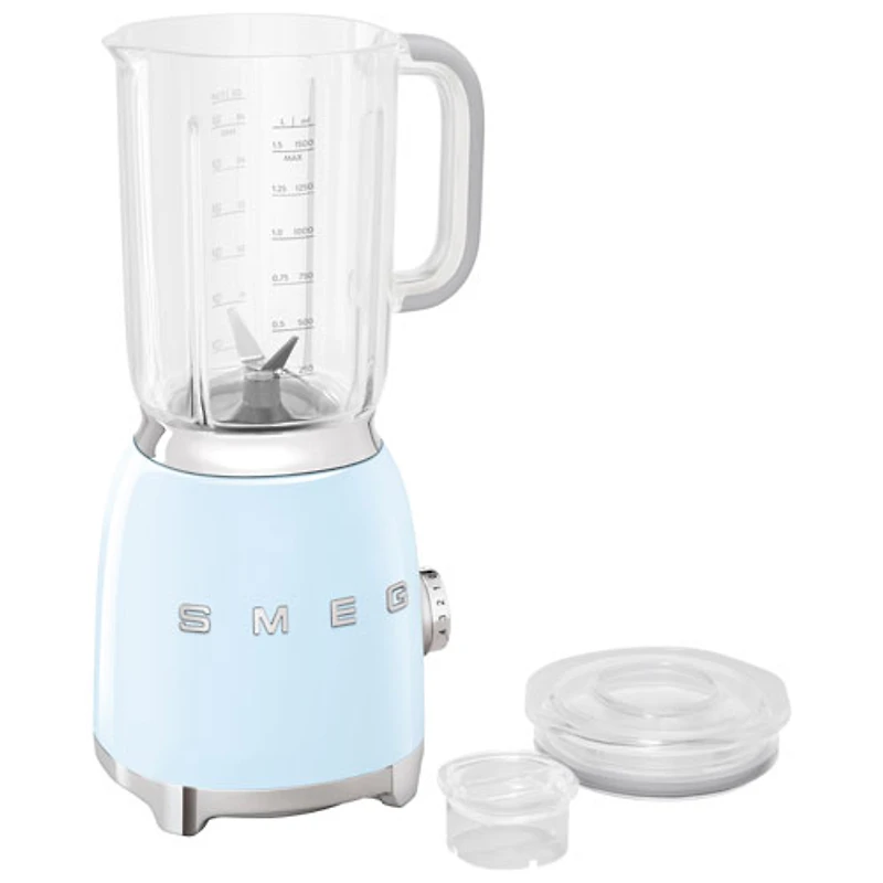 Smeg 50's Style 1.4L 600-Watt Countertop Blender - Pastel Blue