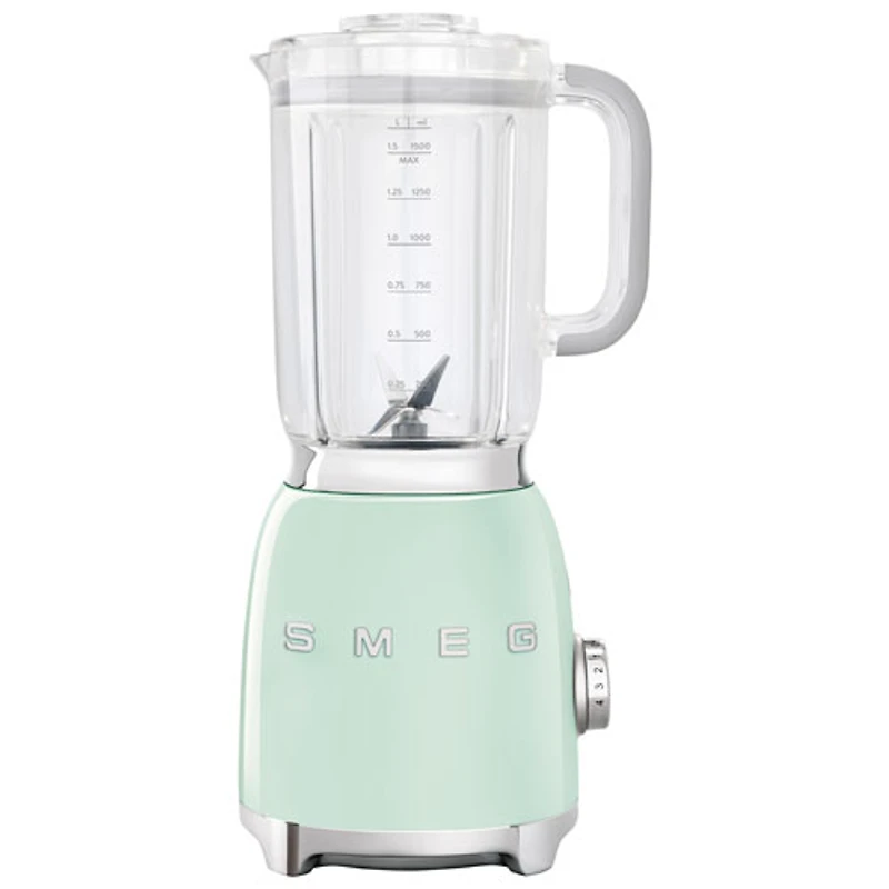 Mélangeur de comptoir de 1,4 l et 600 W de la gamme Années 50 de Smeg - Vert pastel
