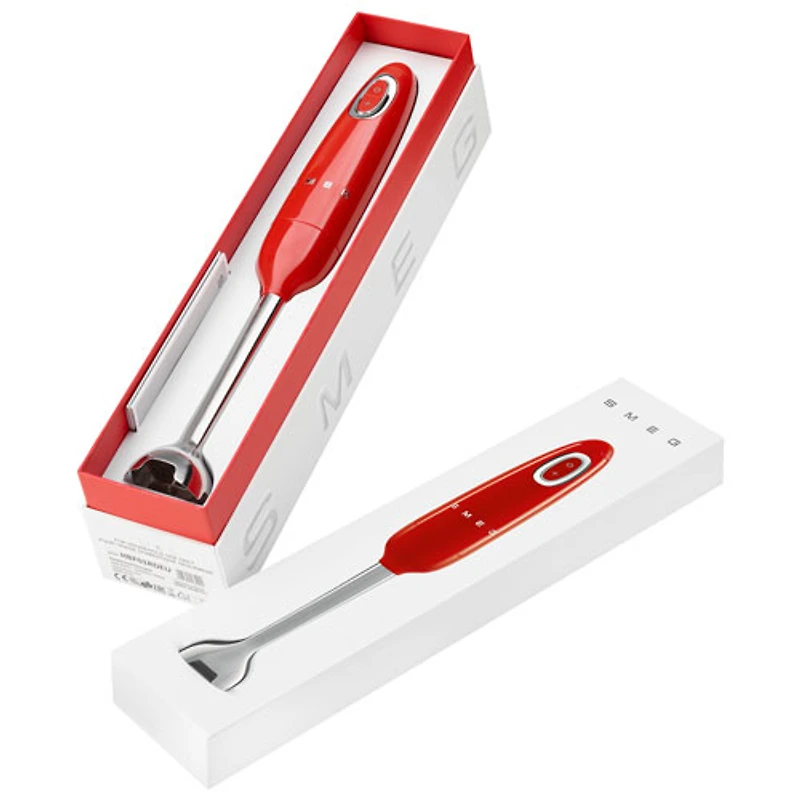 Mélangeur à immersion de 350 W de la gamme Années 50 de Smeg - Rouge