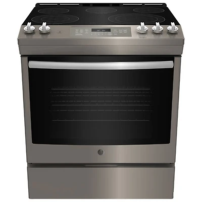 Cuisinière électrique encastrable 5 éléments convection 5,3 pi³ 30 po GE (JCS840EMES) - Ardoise