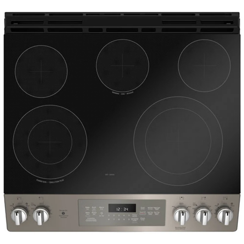 Cuisinière électrique encastrable 5 éléments convection 5,3 pi³ 30 po GE (JCS840EMES) - Ardoise