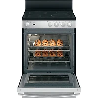 GE 24" 2.9 Cu. Ft. Freestanding Electric Range (JCAS640RMSS) - Stainless Steel