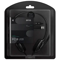 Casque stéréo USB PC 8 d'EPOS - Noir