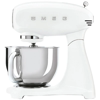 Batteur sur socle à tête inclinable de Smeg - 5,1 pintes - 600 W - Blanc