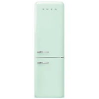Smeg 50's Style 24" 12.9 Cu. Ft. Bottom Freezer Refrigerator w/ LED Lighting (FAB32URPG3) - Pastel Green