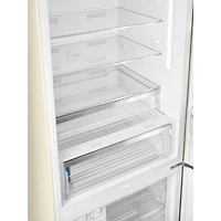Réfrigérateur à congélateur inférieur 18 pi³ 28 po à distributeur de glaçons Années 50 de Smeg (FAB38URCR) - Crème