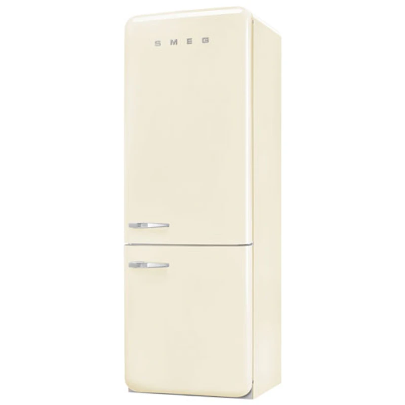 Réfrigérateur à congélateur inférieur 18 pi³ 28 po à distributeur de glaçons Années 50 de Smeg (FAB38URCR) - Crème