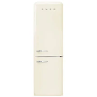 Smeg 50's Style 24" 12.9 Cu. Ft. Bottom Freezer Refrigerator with LED Lighting (FAB32URCR3) - Cream