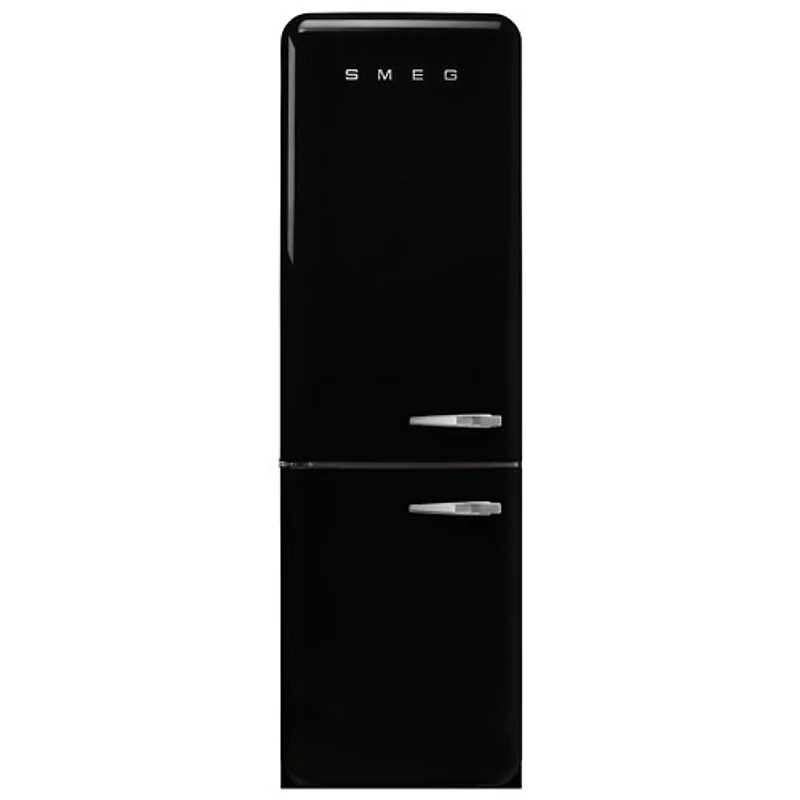 Réfrigérateur à congélateur inférieur de 12,9 pi³ et 24 po avec éclairage DEL de la gamme Années 50 de Smeg (FAB32ULBL3) - Noir